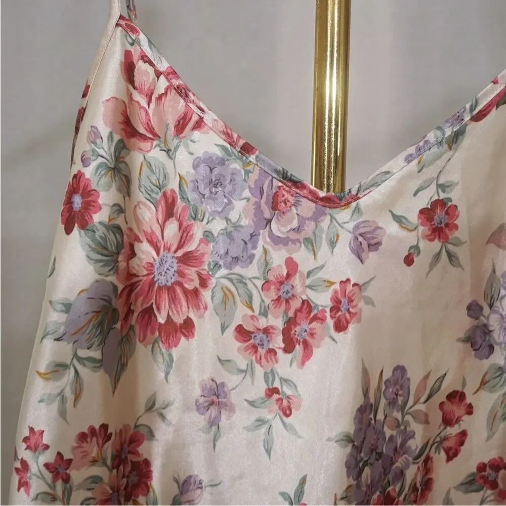 Vintage 90s Alexandra Nicole Floral Satin Nightie - Picture 4 of 6